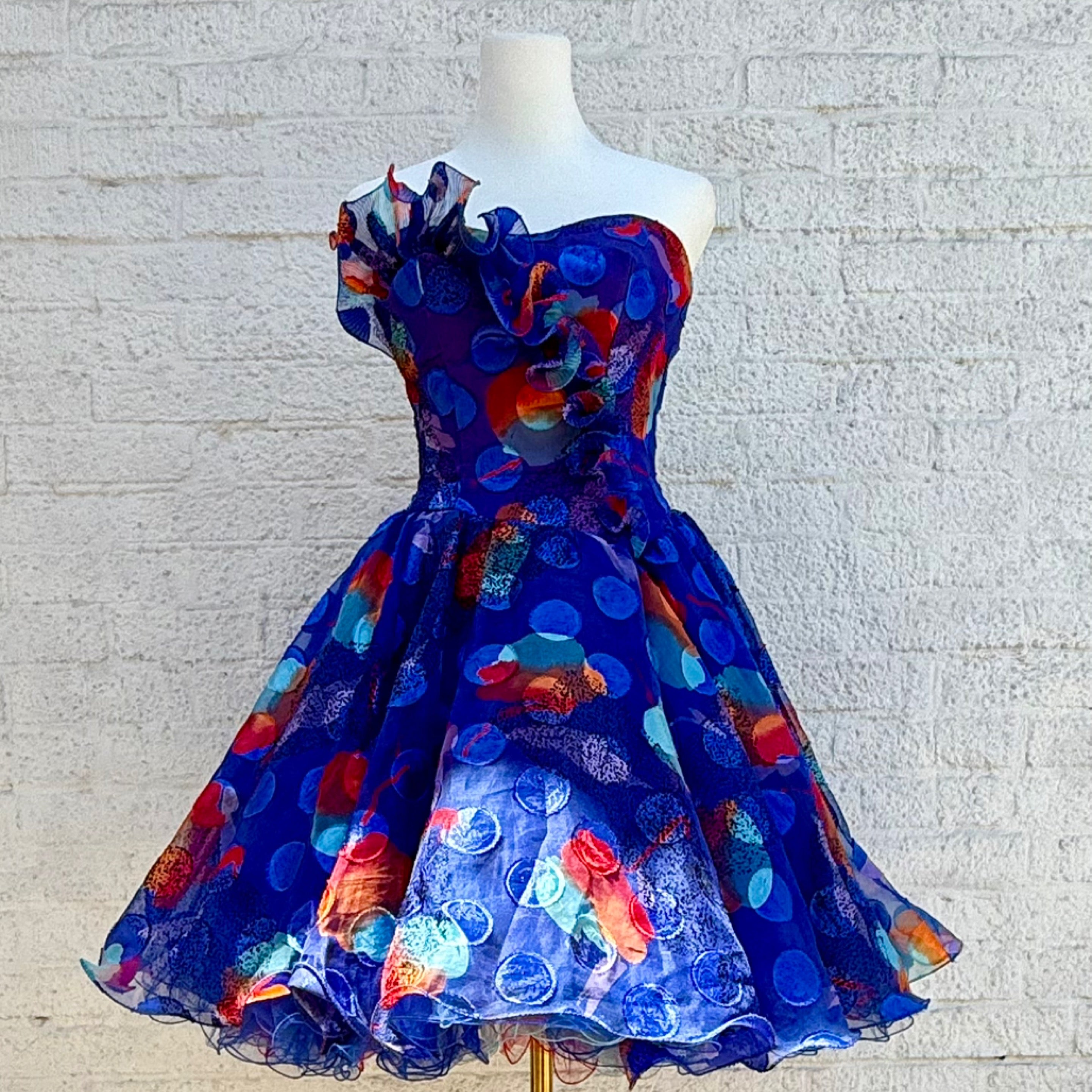 Vintage Mike Benet Strapess Party Dress
